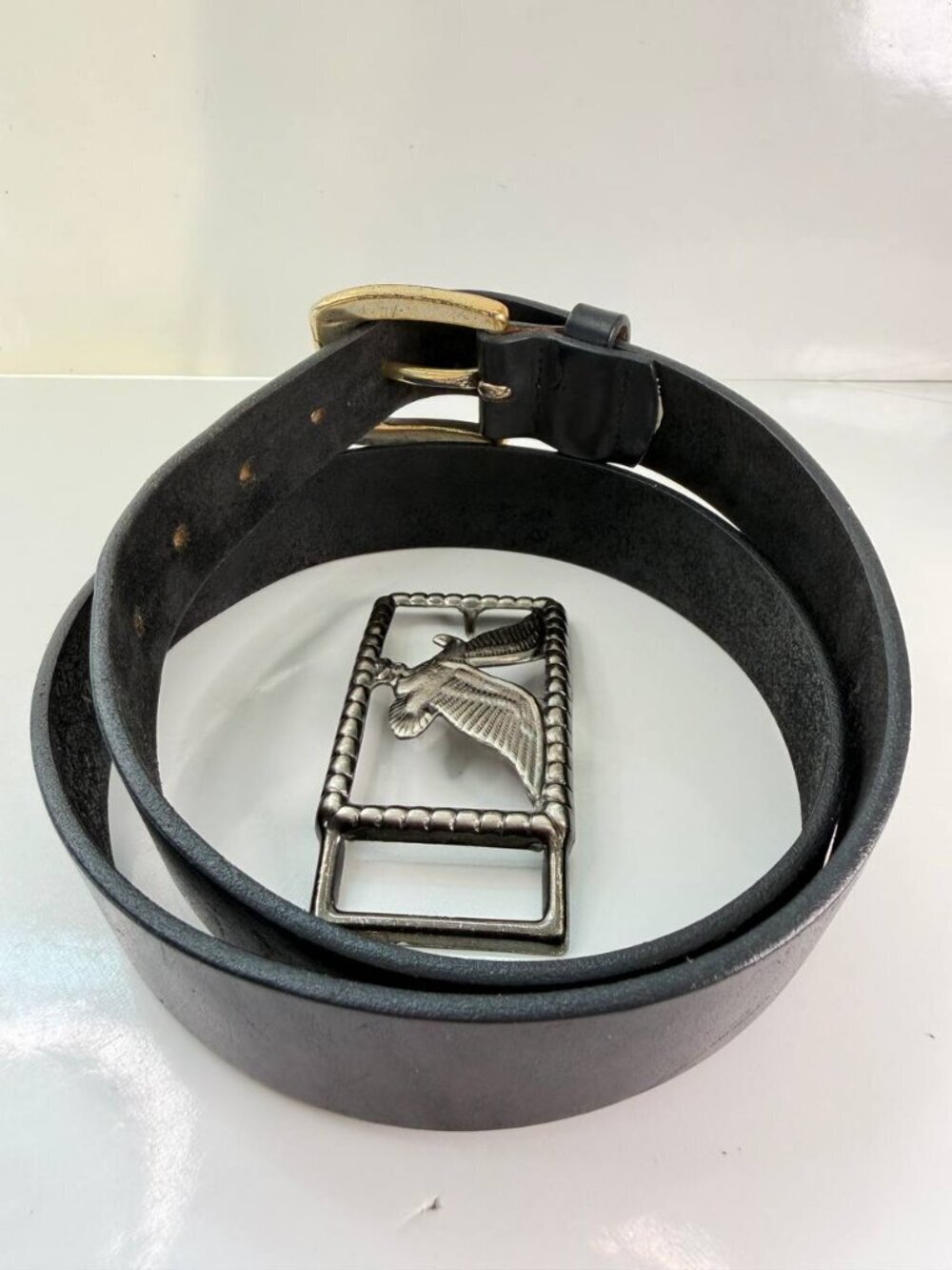Eddie Bauer Genuine Leather Belt – Made in USA – Size XL